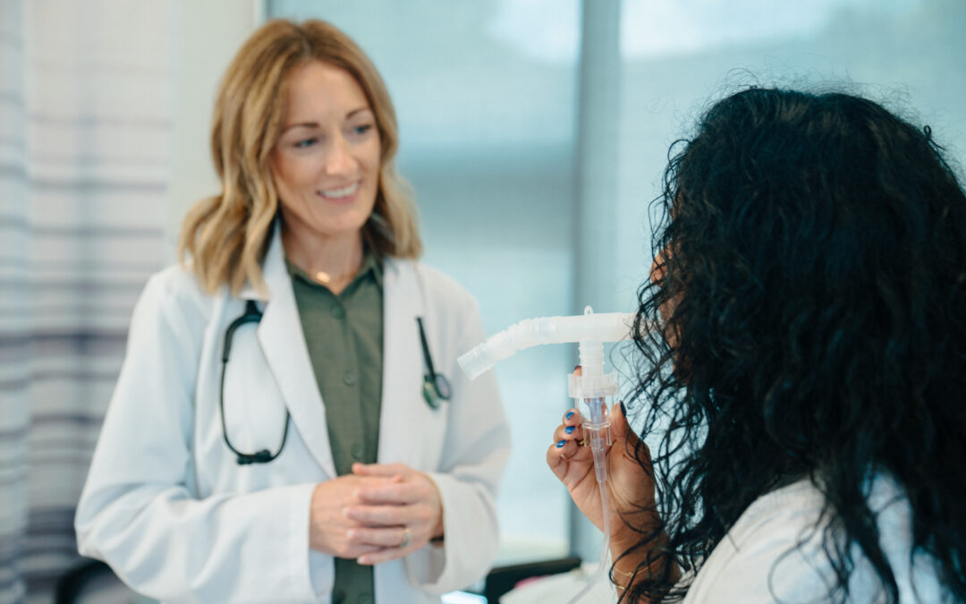 AFC provider and patient discussing care